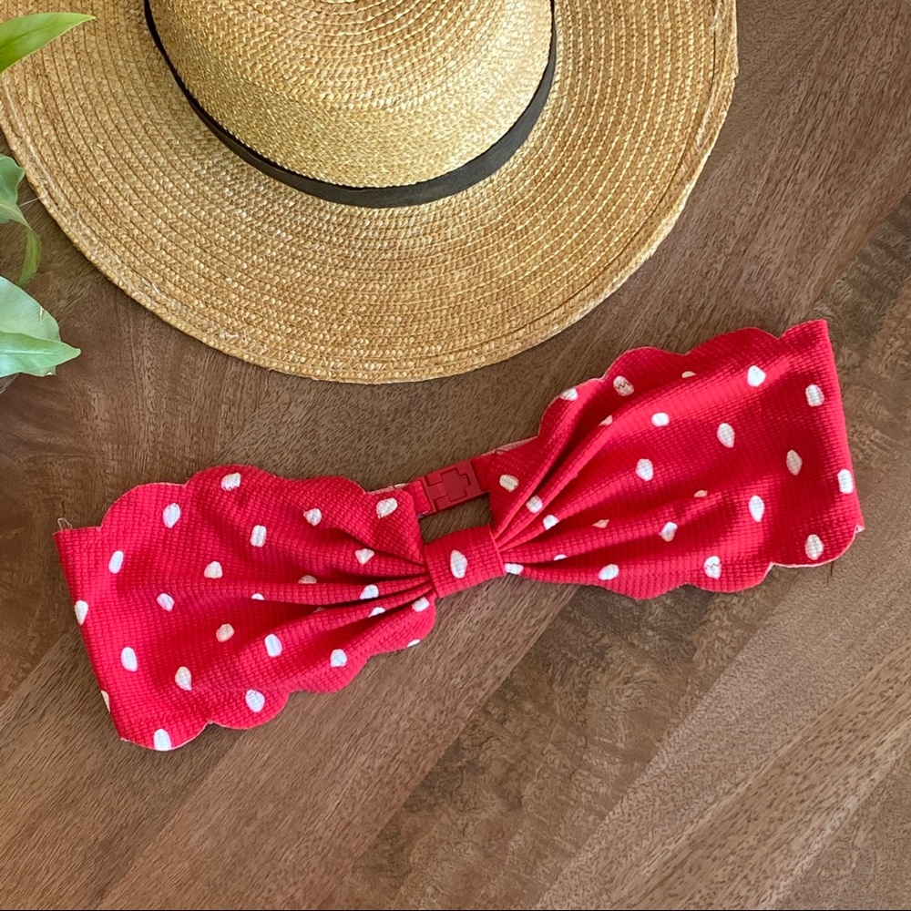 MARYSIA bikini top red white polka dots